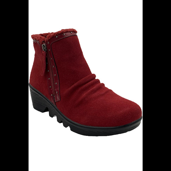 Skechers Studded Sherpa Trim Bootie Jumper Burgundy - Medium - Picture 2 of 4